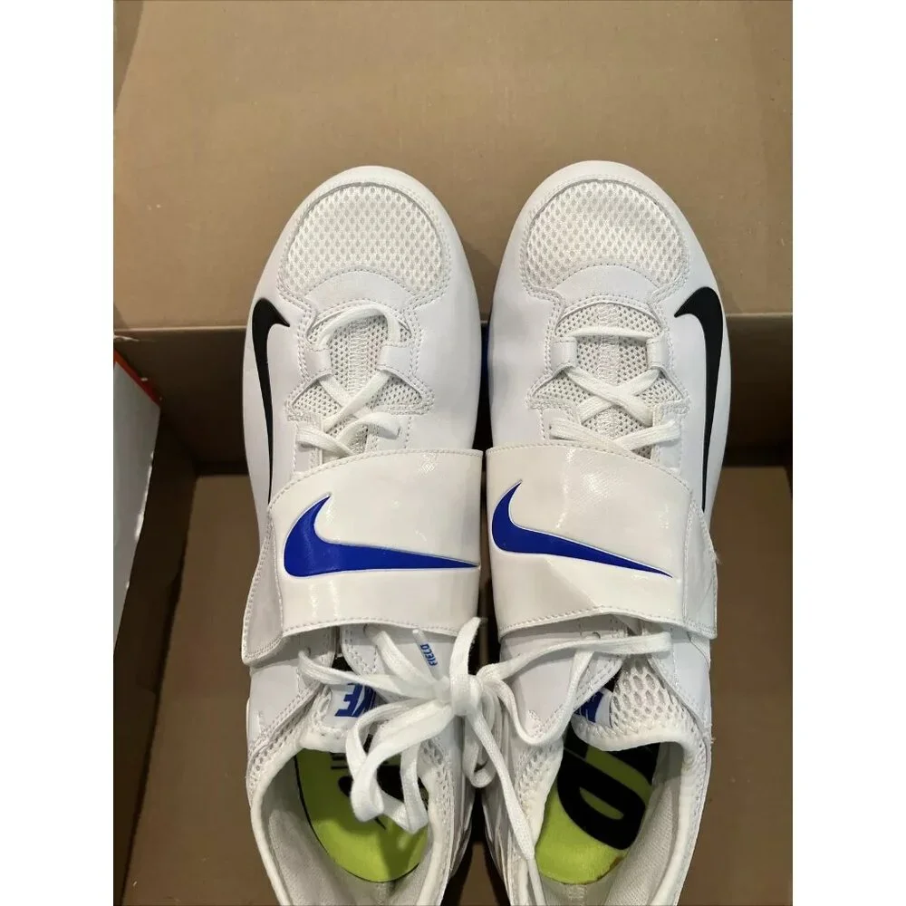Nike Zoom Pole Vault II Mens Track‎ & Field Shoes Size 15 White/Blue New
